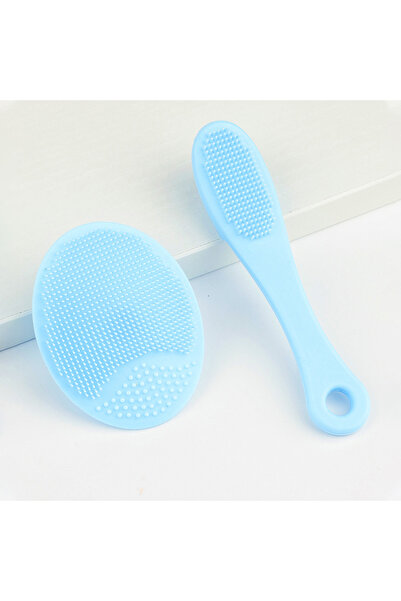 Choice5 Blue 2pcs Set Facial Cleansing Brush Black Head Removal Brush Makeup ...