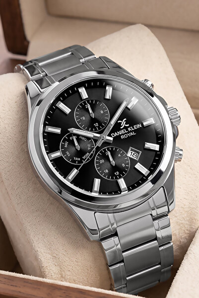 Daniel Klein Original Men's Wristwatch 3 Atm Water Resistant Silver Color Ste...