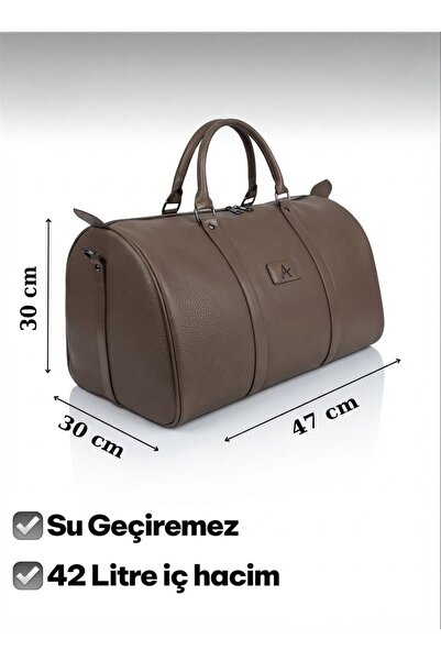 NorthAK Travel Duffel Bag with Shoulder Strap Hand Luggage Mink Vegan Leather...