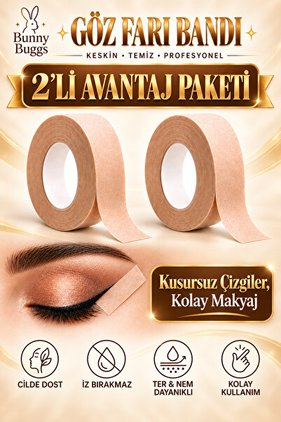 bunny buggs ™Göz Farı Bandı Eyeliner Bandı Makyaj Bandı Kaş Kontür Şekillendi...