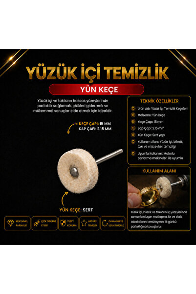 Torna Türk Yüzük İçi Temizlik Ve Parlatma Keçesi (Yün)