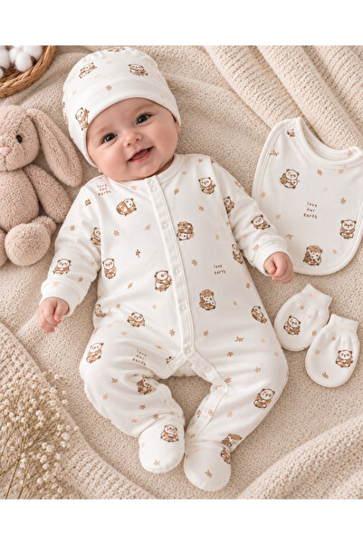 Lova PANDA BASKILI 5’Lİ TULUM SET 3 Ay,6 Ay,9 Ay Uni