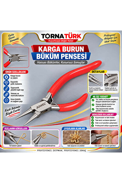 Torna Türk Tornatürk 5'' 125 Mm Orta Boy Karga Burun Bükme Pensesi (Kuyumcu V...