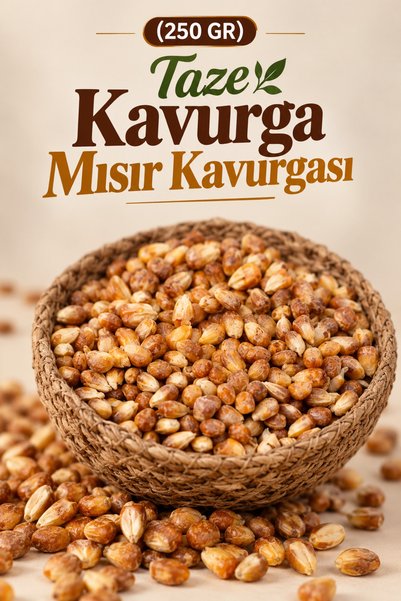 ÜLKÜ KURUYEMİŞ (250 GR) Taze Kavurga Mısır Kavurgası Hediyelik Atıştırmalık