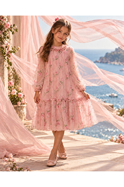 Rose Amour Şifon Elbise
