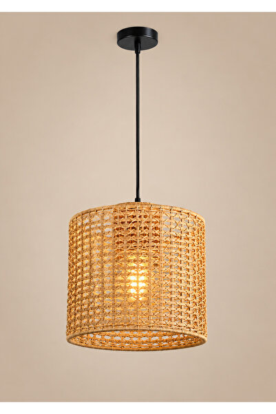 Generic Brand E27 Colored Woven Cylinder Pendant Light – 35cm Diameter