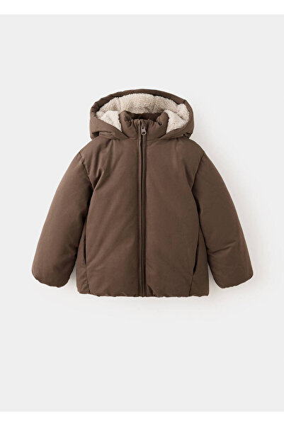 MANGO Baby Kürklü kapitone anorak