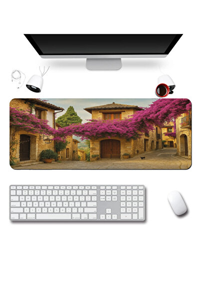 SonicTouch UltraGrand Lilac Floral Stone Houses Seamless Xxl Gaming Player Επ...