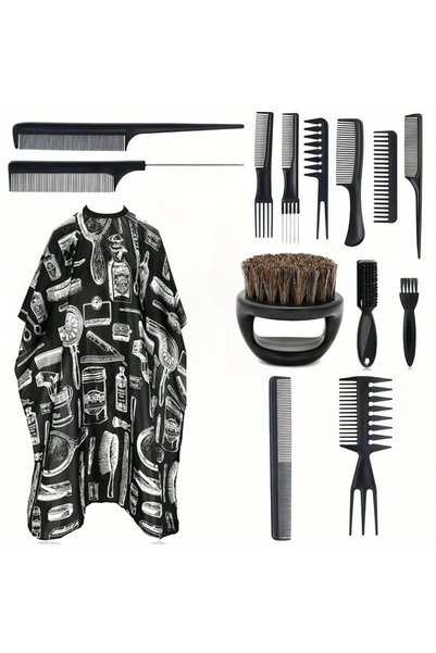 Choice1 Set 14 WANMEI Salon Barber Cloak Set Barber Stylist Cloak with Adjust...