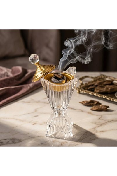 AL SAFWA مبخرة إكريلك أنيقة بغطاء
