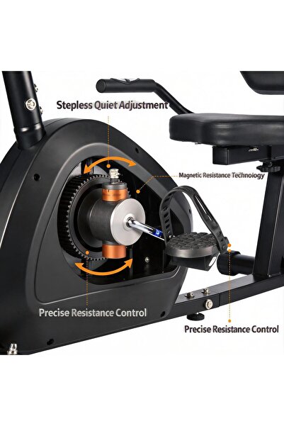 EGG 30019 Quiet Stationary Exercise Bike for Home Use, 16-Level Resistance, Support 100KG, Sensors & LCD