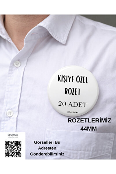 ebrulibaski Kişiye Özel 44mm Rozet 20 Adet – Metal İğneli Baskılı Rozet