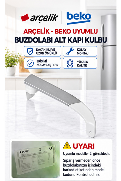 ÖZ BEYAZ EŞYA BEKO - D 8451 SM Buzdolabı Alt Kapı Kolu