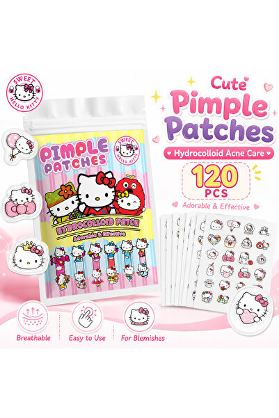 Choice 120PCS 120PCS Hello Kitty Cute Face Stickers, Hydrocolloid Pimple Patc...