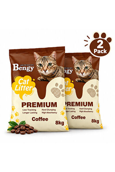 Bengy Cat Litter Premium Coffee Scent 8 Kg Pack of 2