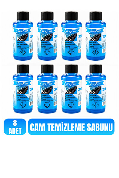 CareFect Konsantre Oto Cam Temizleme Sabunu Araç Cam Silecek Suyu 50 Ml X 8 Adet