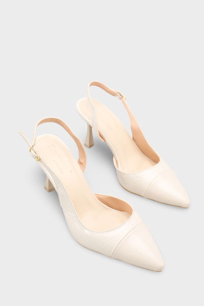 Capone Outfitters Salli Pointed Toe Open Back Mid-Heeled Women's Shoes