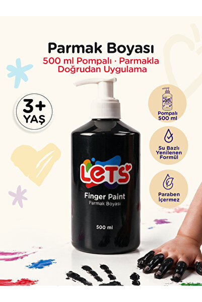 Lets Parmak Boyası Siyah 500 ml