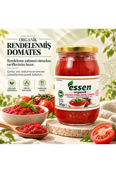 Essen Organik Rendelenmiş Domates 345 gr