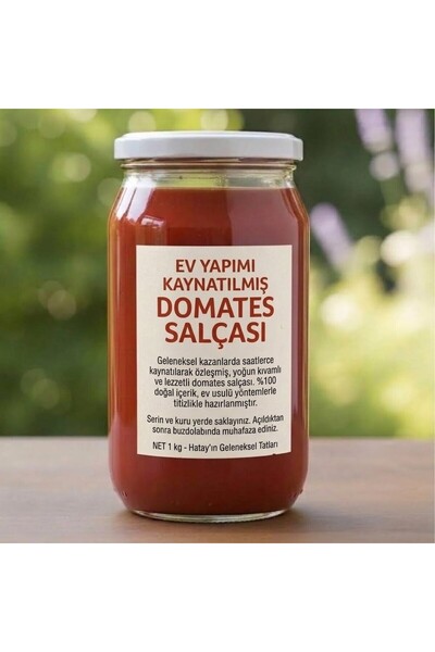 Ev Yapımı Geleneksel Kaynatma Domates Salçası - 1 kg