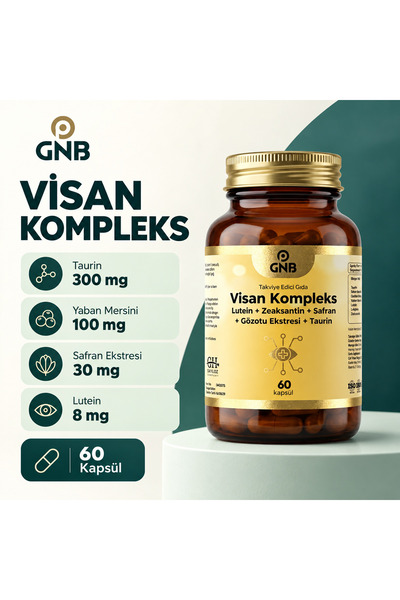 GNB Visan Kompleks Lutein + Zeaksantin + Safran+ Gözotu Ekstresi + Taurin + y...