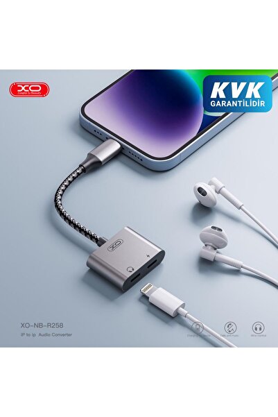 Xo Çift Lightning Çıkışlı iPhone ve iPad Uyumlu 2 in 1 Kulaklık ve Şarj Dönüş...