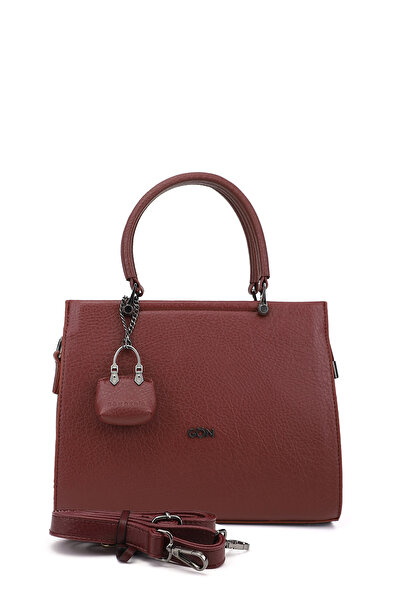 GÖNDERİ(R) Women's Burgundy Long Strap Hand and Shoulder Bag