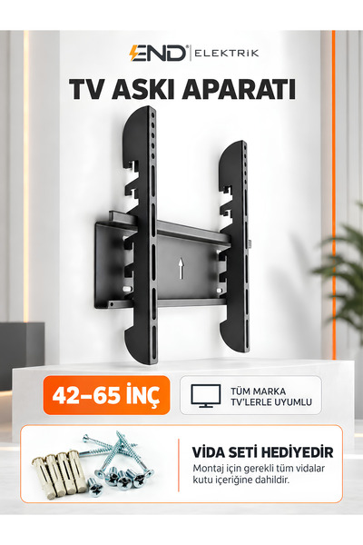 End Tüm Markalar Ile Uyumlu Televizyon Duvar Asma Aparatı37”-40”-42”-50”-55”-...