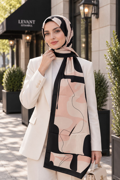 ŞALSERA Crepe shawl, does not require ironing, does not hold stains