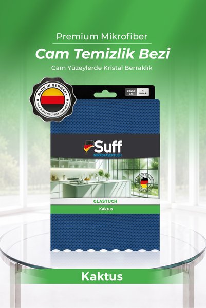 Suff Kaktus Mikrofiber Cam Temizlik Bezi Profesyonel Büyük Boy Ayna Bezi Laze...