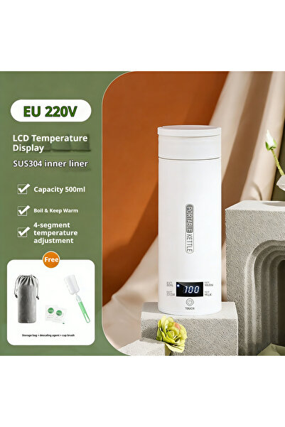Choice 500ML White-EU 220v Portable Electric Thermal Mug Water Kettle 450ml 3...