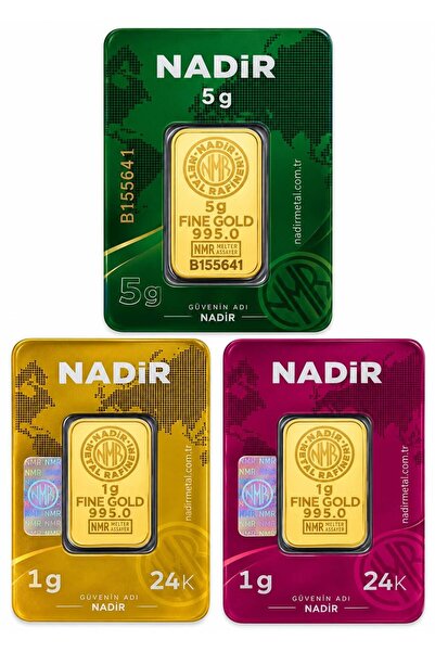 Tuğrul Kuyumculuk Nadir Gold 7 Gram (5+2) Külçe Gram Altın 24 Ayar