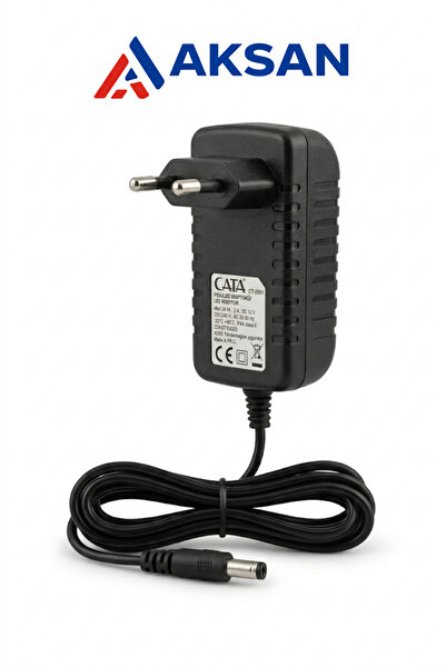 Cata CT-2551 Fişli LED Adaptörü 12V 2A 24W IP44 Şerit LED Güç Kaynağı DC Barr...