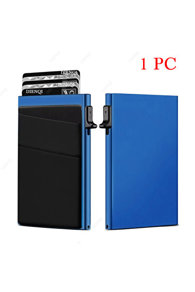 Choice6 Blue Anti-theft Cards Protectors Card Holder Minimalist Smart Wallet ...