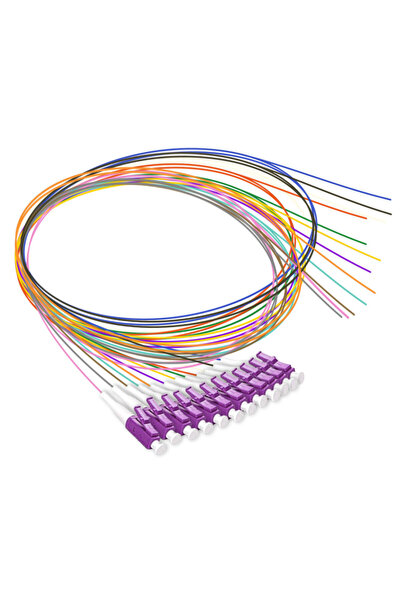 OEM Set 12 pigtail-uri colorate LC/UPC MM OM4 1.5M