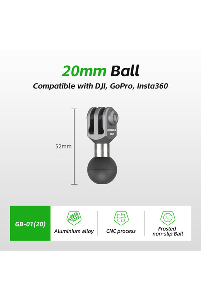 Choice GB-01(20) FANAUE Aluminum Alloy Sports Camera Bracket Adapter Ball Hea...