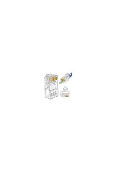 OEM Mufă UTP CAT6E RJ45 Pass Through (set 100 bucăți)