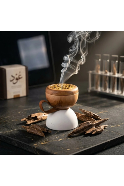 AL SAFWA Ceramic Incense Burner with an Elegant Handle – A Touch of Authentic...