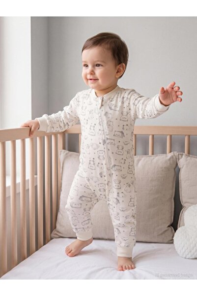Civil Baby Ayıcık Baskılı 12-24 Ay Uyku Tulumu - Bej