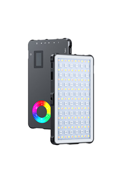 Sl-c02 Rgb Led Video Ve Fotoğraf Efekt Işığı Metal Kasa Dahili Bataryalı