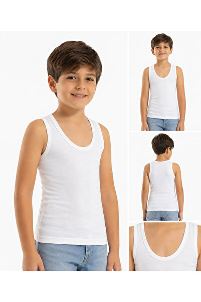 Öztaş Underwear Erkek Çocuk Beyaz Süprem Atlet