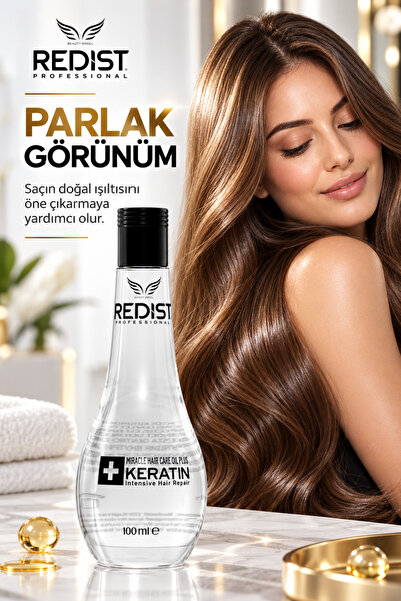 Redist Keratin Saç Bakım Yağı Cam şişe 100 ml – Doğal Onarıcı Formül ile Parlak, Güçlü ve Sağlıklı Saçlar