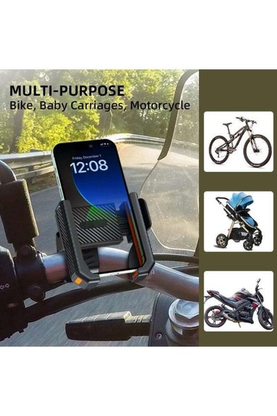 Arabest Universal Bike Phone Mount,360 Degree Rotation Handlebar Cell Phone H...