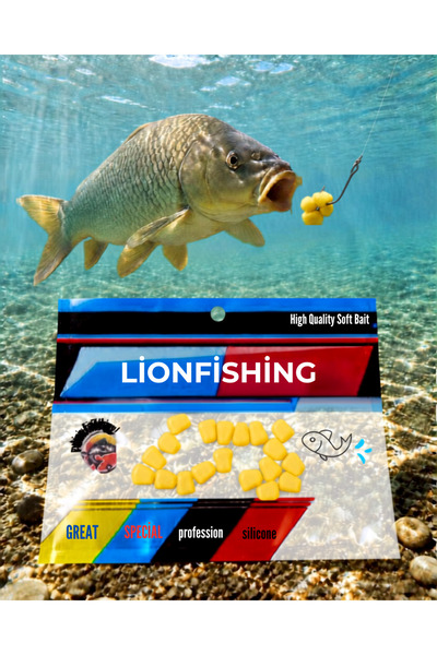 LION FISH LIONFISH 10 mm Silikon Mısır - Premium Sazan Yemi 20 Adet
