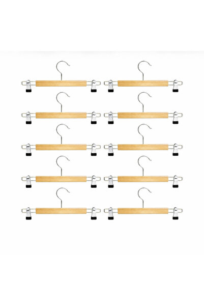 MODELPAZAR 10 Pcs Clothes Hanger Wooden Hanger Peg Clothes Hanger Skirt Hange...