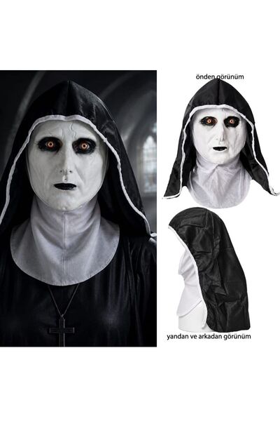 partidolu Halloween Beyaz Rahibe Ghost Nun American Horror Story Lateks Maske...