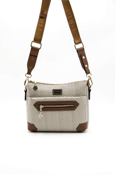 Silver Polo Beige - Tan Nv1110 Women's Crossbody Bag