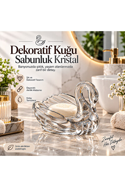Milat Store Suport pentru săpun Crystal Swan