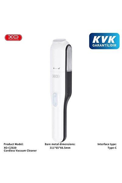Xo Kablosuz Taşınabilir Araç ve Ev Süpürgesi|65W Güç|56.400 RPM|5000mAh Batar...