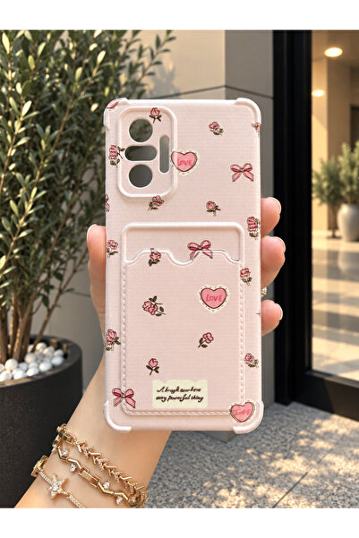 OVADA XIAOMI REDMI NOTE 10 PRO Uyumlu Kamera Korumalı Kartlıklı Baskılı Darbe...